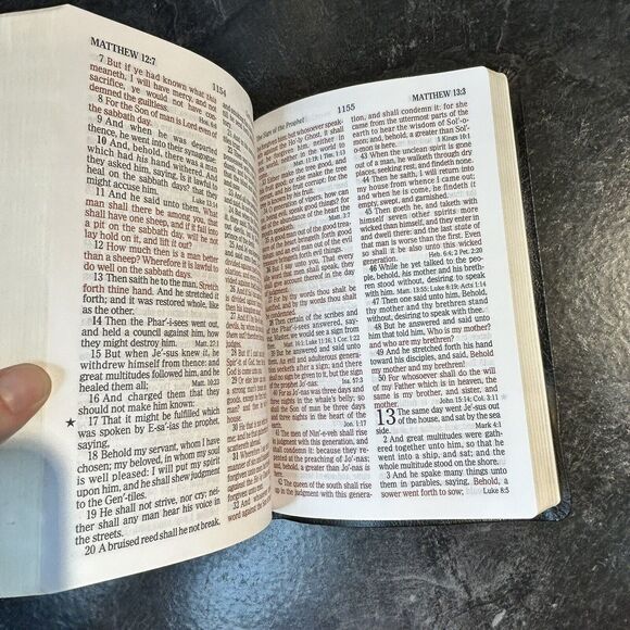 Vintage Black Leatherette Holman KJV Holy‎ Bible Red Letter Edition W Maps - Picture 7 of 9